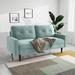 Everly Quinn 70" Velvet Square Arm Sofa Wood/Velvet in Green | 33 H x 70 W x 32 D in | Wayfair A25A7241AF0942DC9103A705CECC3AAC