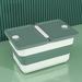 Rebrilliant Plastic Box Plastic in Green/White | 14.57 H x 27.56 W x 17.32 D in | Wayfair A7DFB39133774F0BBEC152D63331E8BC