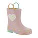 Western Chief Sparkle Heart Rain Boot - Girls 11 Toddler Purple Boot Medium