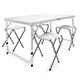 Helloshop26 - Ensemble table tabourets de camping 120 cm aluminium meuble pliant jardin oudoor - Or