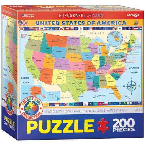 Eurographics Puzzle 200 - Eg-Map Of The Us