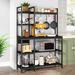 Kitchen Bakers Rack with Storage, 43 inch Microwave Stand 5-Tier Kitchen Utility Storage Shelf
