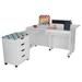 Arrow Laverne Sewing Cabinet with Shirley Four Drawer Storage Cabinet in White