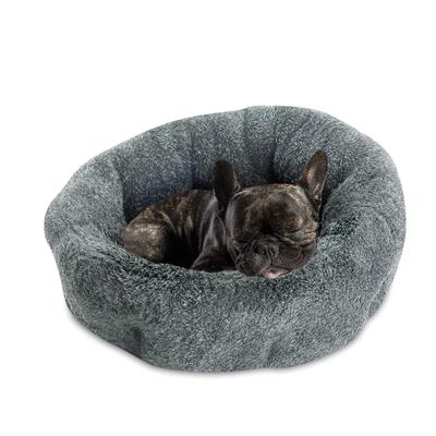 Sleepy Pet Gray Quilt Round Dog Bed, 22" L X 22" W X 10" H, Medium