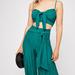 Free People Pants & Jumpsuits | Free People One Palermo Set Wide Leg Tie Waist Pants S Bow Front Cropped Top Xs | Color: Green | Size: Xs/S