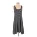 Swing Casual Dress - A-Line Scoop Neck Sleeveless: Black Print Dresses - Women's Size X-Small