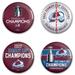 WinCraft Colorado Avalanche 2022 Stanley Cup Champions 4-Pack Button Set