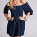 Free People Dresses | Free People Midnight Blue 'Candy Shop' Dress | Color: Blue | Size: S