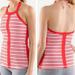 Lululemon Athletica Tops | Lululemon Hip To Be Zen Halter Top Twin Stripe Love Red White ~ Size 4 | Color: Red/White | Size: 4