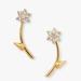 Kate Spade Jewelry | Kate Spade Myosotis Flower Ear Jacket Clear Earrings | Color: Gold | Size: Os
