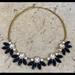 J. Crew Jewelry | J. Crew Blue & Crystal Collar Necklace | Color: Blue/Gold | Size: 17” - 20”