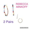 Rebecca Minkoff Jewelry | 2 Pairs Rebecca Minkoff Earrings | Color: Blue/Gold | Size: Os