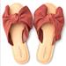 American Eagle Outfitters Shoes | American Eagle Bow Slides In Rust | Color: Red | Size: 9