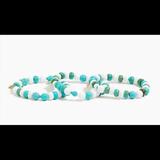 J. Crew Jewelry | Jcrew- Bead Bracelets Set Of 3 | Color: Blue/White | Size: Os