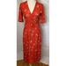 Anthropologie Dresses | Anthropologie Faithful The Brand Rivera Red Midi Wrap Dress Size S Pretty Nwot | Color: Red | Size: S