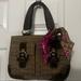 Coach Bags | Coach Monogram Fabric Brown Satchel | Color: Brown/Pink | Size: Os