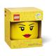 Tête de rangement empilable Lego Fille Grand, modèle plastique Jaune ø24 x H27,1 cm (40321725)