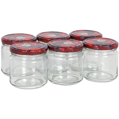 Einmachgläser 6er-Set 210ml Marmeladengläser Vorratsglas Schraubdeckel Früchte Image