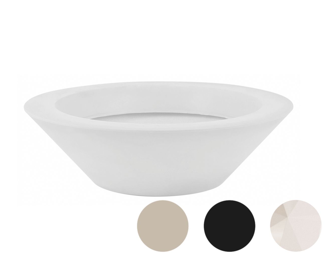 Vondom »CENTRO« Outdoor Pflanzengefäß 80x24 cm / Black / Lackiert Hochglanz Image