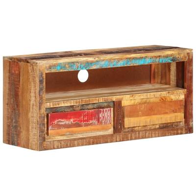 vidaXL TV Stand 34.6"x11.8"x15.7" Solid Wood Reclaimed - 34.6" x 11.8" x 15.7"
