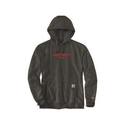 Carhartt Men's Force Relaxed Fit Lightweight Logo Graphic Hoodie, Carbon Heather SKU - 966621
