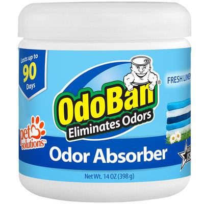 OdoBan 9735C61-14Z12D 14 oz. Fresh Linen Solid Odor Absorber - 12/Case