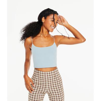Aeropostale Womens' Seriously Soft Cropped Bungee Cami - Blue - Size XL - Cotton