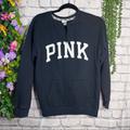 Pink Victoria's Secret Sweaters | 2/$40pink Victoria's Secret Black Crew Neck Pullover Sweater Size Xs | Color: Black/White | Size: Xs