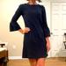 J. Crew Dresses | Jcrew Navy Dress With Hook In Back. Like New!! Very Flattering | Color: Blue | Size: Xs