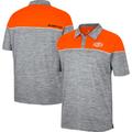 Men's Colosseum Heathered Gray/Orange Oklahoma State Cowboys Birdie Polo