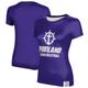 Women's ProSphere Purple Portland Pilots Beach Volleyball Logo Stripe T-Shirt