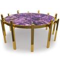 Arditi Collection Crown Frame Coffee Table Metal in Gray | 22 H x 35.8 W x 35.8 D in | Wayfair ARD-151 Amethyst&Gold