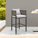 Joss & Main Scotia 30" Patio Bar Stool w/ Cushion in Black/Gray | 39 H x 23 W x 22 D in | Wayfair B3556EEF366145DEBBCCD84B8402F754