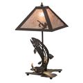 "21.5""H Leaping Trout Table Lamp - Meyda Lighting 164182"