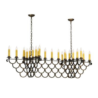 "71""L Picadilly 23 LT Oblong Chandelier - Meyda Lighting 116731"