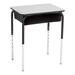 Learniture Adjustable Height Open Front School Student Desk w/ Plastic Book Box Laminate/Metal | 30 H x 24 W x 18 D in | Wayfair LNT-OFD-GB-BK-BK