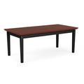 Lesro Amherst Steel Waiting Reception Coffee Table Metal Frame 20x40" High Pressure Laminate Top Wood/Metal in Red/Black | Wayfair AS0840.SBK.TCC