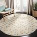 Blue/Brown 48 x 0.5 in Area Rug - Martha Stewart Rugs Spring Wheel Geometric Handmade Tufted Milk Pail/Blue Area Rug | 48 W x 0.5 D in | Wayfair