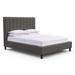 Tandem Arbor Highline Vertical Channel Panel Bed Upholstered/Polyester in Indigo | 55.75 H x 49.5 W x 87.5 D in | Wayfair 109-11-TWN-19-ST-MV-AL-BL