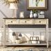 Longshore Tides Elegance Console Table: 3-Drawer Sofa Table w/ Open Shelf-Perfect for Entrances & Long Corridors Wood in Brown | Wayfair