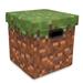 East Urban Home Minecraft Grassy Block Fabric Cube or Bin Fabric in Brown/Green | 13 H x 13 W x 13 D in | Wayfair C45C2B74985144C58F0FEE504CACF9B4