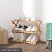 Latitude Run® Folding 6 Pair Shoe Rack Bamboo in Brown | 16.14 H x 19.68 W x 11.02 D in | Wayfair A174B0BB57E54489836E21398E0F2A74