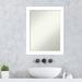 Latitude Run® Wedge White 22 in. x 28 in. Bathroom Vanity Non-Beveled Wall Mirror Plastic | 28 H x 22 W in | Wayfair