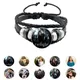 Bracelet en cuir Twilight Movie pour hommes et femmes verre imprimé d'art bracelets photo breton