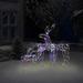 vidaXL Christmas Reindeers 3 Pcs Christmas Lighting Display with 229 LEDs - 26.8" x 15" x 31.9"