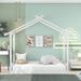 Extending House Bed, Wooden Daybed for Kids Room, Guest Room, Living Room, Twin to King Design