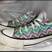 Converse Shoes | Converse All Star Womens Size 6 Sneakers Shoes Low Zig Zag Teal Purple 145309f | Color: Purple | Size: 6