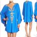 Lilly Pulitzer Dresses | Lilly Pulitzer Emera Caftan Size S / M Nwt | Color: Blue/Gold | Size: M