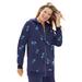 Plus Size Women's Disney Women's Zip Up Fleece Hoodie Stitch All Over Print by Disney in Navy Allover Stitch (Size 2X)