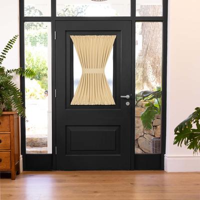 Wide Width Darcy Rod Pocket Door Panel With Tieback by Achim Home Décor in Tan (Size 54